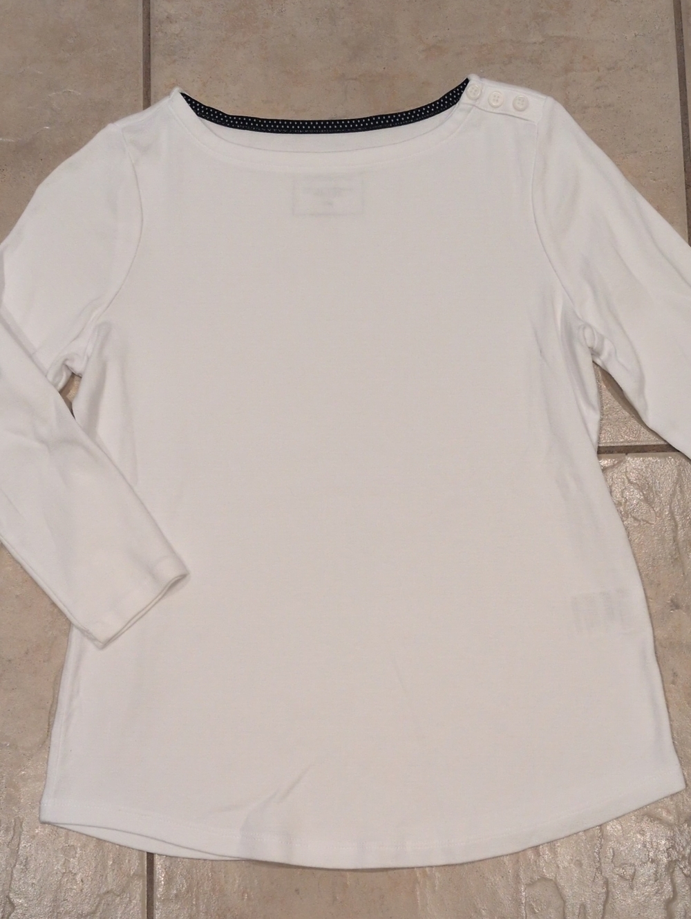 Charter Club Pima Cotton White Top Size Medium Petite